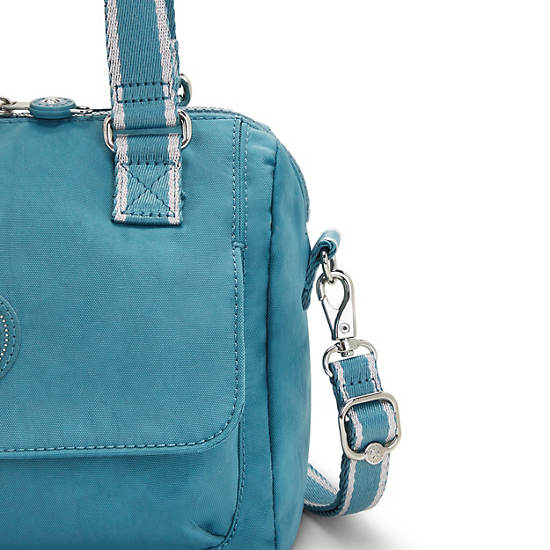 Zeva Handbag, Ocean Teal, large