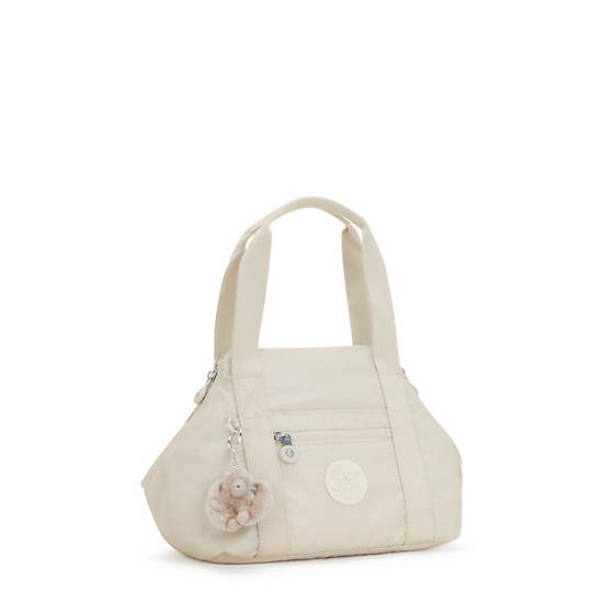 Art Mini Metallic Shoulder Bag, Beige Pearl, large