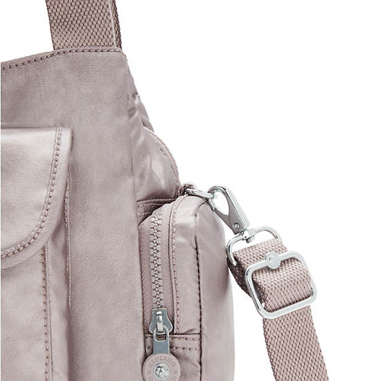 Felix Large Metallic Handbag, Hazelnut Metallic, large