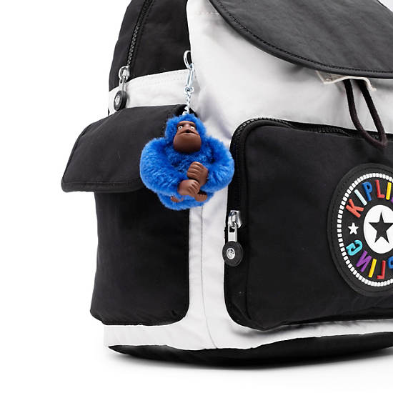 City Pack Medium Backpack - Black white Combo | Kipling