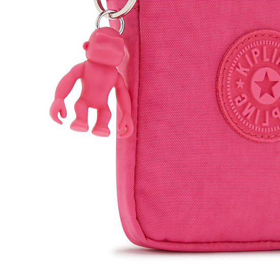 Tally Crossbody Phone Bag, Primrose Pink Satin, large