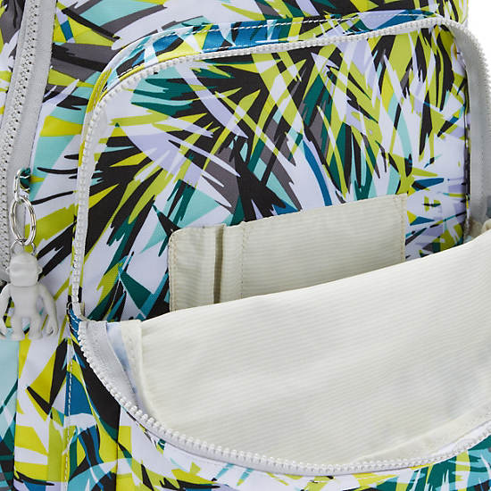 Seoul Large Printed 15" Laptop Backpack, Bright Palm, large