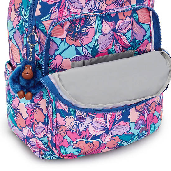 Seoul Large Printed 15" Laptop Backpack, Tropical Bloom, large