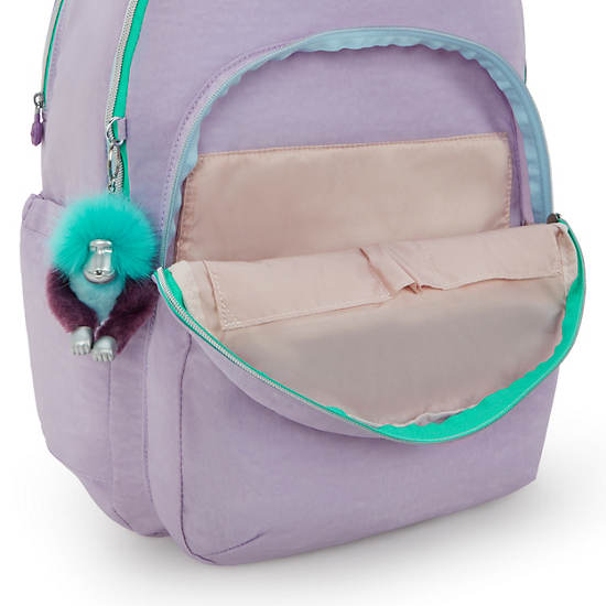 Seoul Extra Large 17" Laptop Backpack, Lavender Combo, large