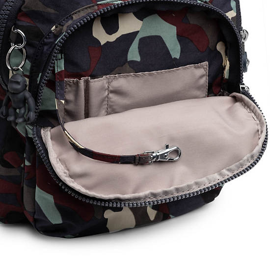 Seoul Small Tablet Printed Backpack, Camo, large