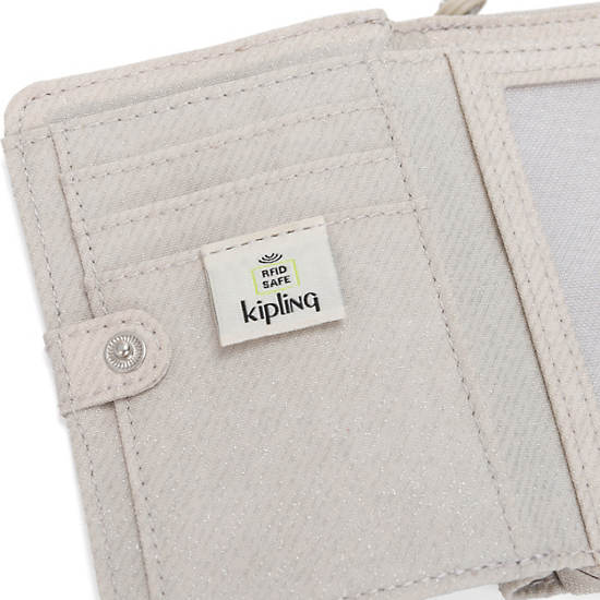 Money Love Small Wallet, Glimmer Grey, large