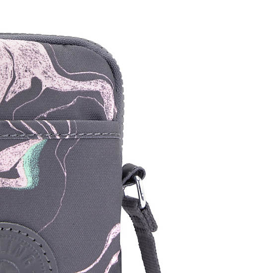 Tally Printed Crossbody Phone Bag, Soft Marble, large Tally Printed Crossbody Phone Bag, Soft Marble, large