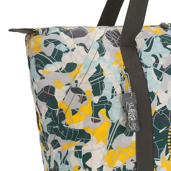 Tote Pack Printed Foldable Tote, Airy Green, large