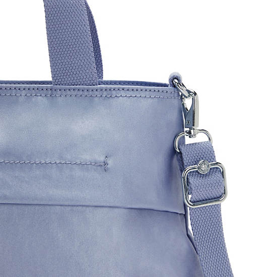 Espinosa Metallic Shoulder Bag, Clear Blue Metallic, large