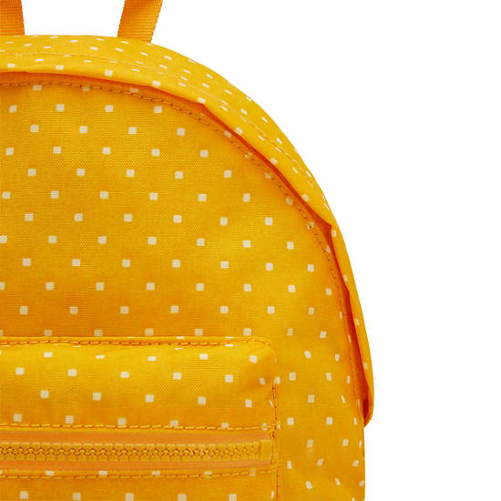 Reposa Printed Backpack, Soft Dot Yellow, large