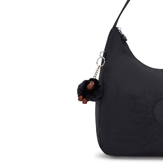 Isidora Shoulder Bag, Black Tonal, large