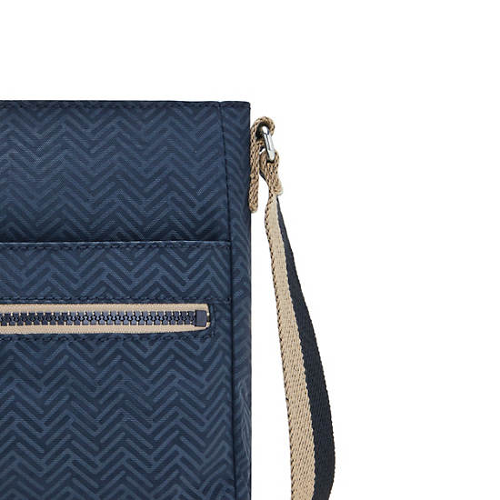 New Angie Printed Crossbody Bag, Blue Sky, large New Angie Printed Crossbody Bag, Blue Sky, large