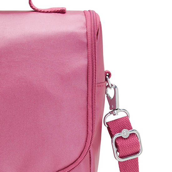 New Kichirou Metallic Lunch Bag, Flash Pink Chain, large