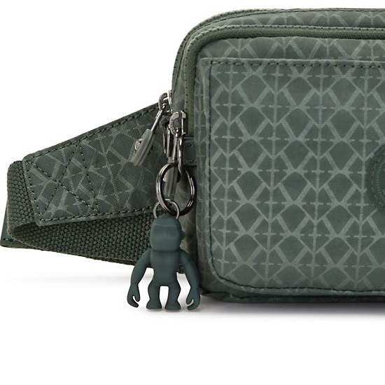 Abanu Multi Printed Convertible Crossbody Bag, Signature Green Embossed, large