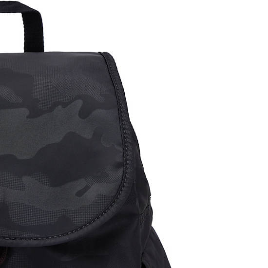 City Pack Small Backpack, Black Camo Embossed, large