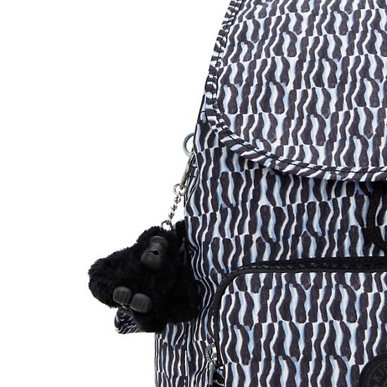 City Pack Small Printed Backpack, Holiday Waves, large