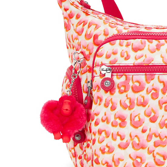 Gabbie Printed Crossbody Bag, Pink Cheetah, large