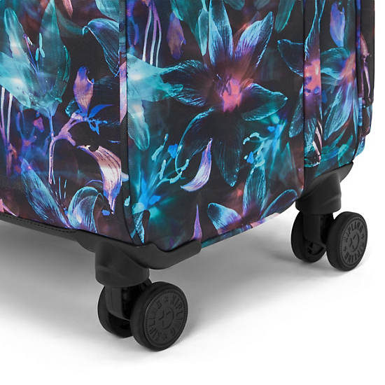 Spontaneous Large Printed Rolling Luggage, Spectral Orchid, large