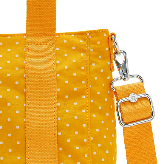 Asseni Mini Printed Tote Bag, Soft Dot Yellow, large