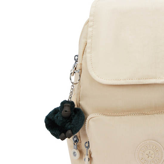 City Zip Small Backpack, Back To Beige, large