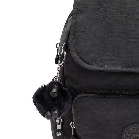 City Zip Small Backpack, Black Noir, large