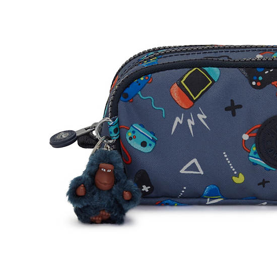 Gitroy Printed Pencil Case, Gaming Grey, large Gitroy Printed Pencil Case, Gaming Grey, large