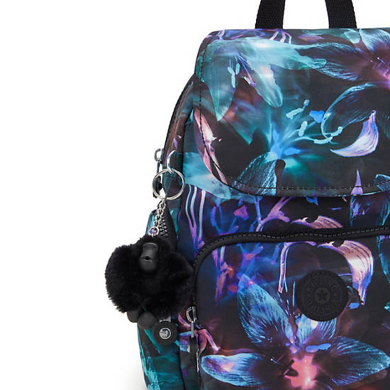 City Zip Mini Printed Backpack, Spectral Orchid, large