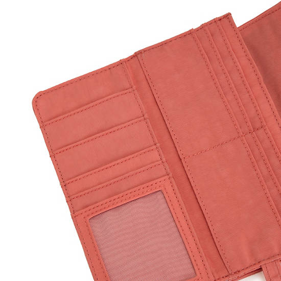 Money Land Snap Wallet, Vintage Pink, large