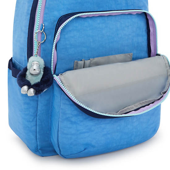 Seoul Large 15" Laptop Backpack, WavePop Bouncy Blue, large