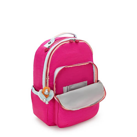 Seoul Large 15" Laptop Backpack, WavePop Azalea Pink, large