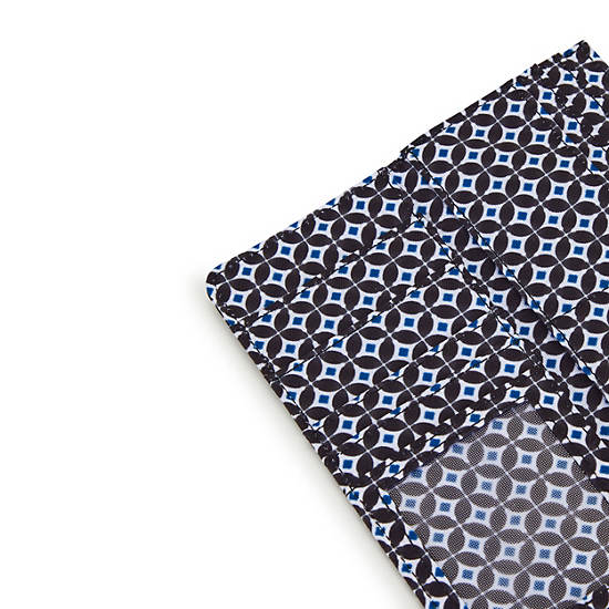 Money Land Printed Snap Wallet, Blackish Tile, large Money Land Printed Snap Wallet, Blackish Tile, large