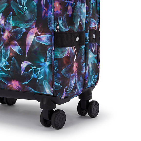 Spontaneous Medium Printed Rolling Luggage, Spectral Orchid, large