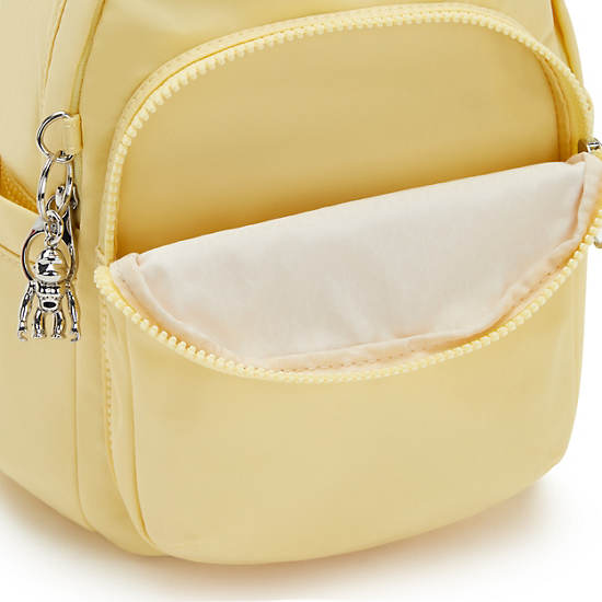 Delia Mini Backpack, Soft Yellow, large