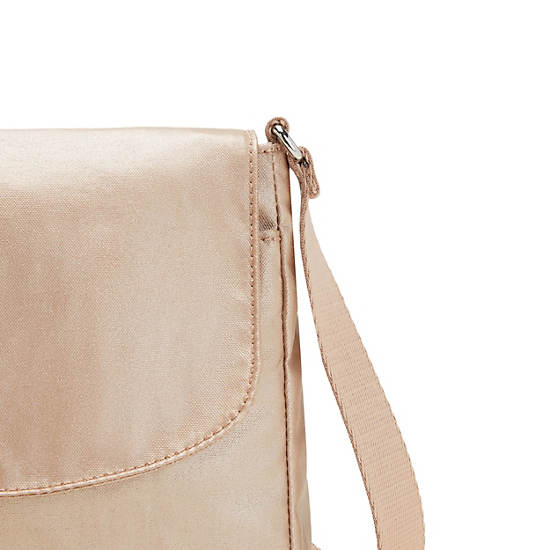 Tamia Metallic Crossbody Bag, Gold Charm Metallic, large Tamia Metallic Crossbody Bag, Gold Charm Metallic, large