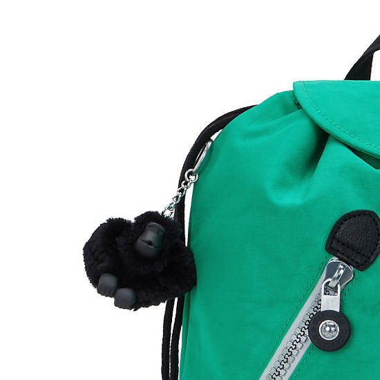 New Fundamental Small Backpack Rapid Green Kipling