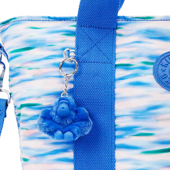 Minta Large Printed Shoulder Bag - Diluted Blue | Kipling