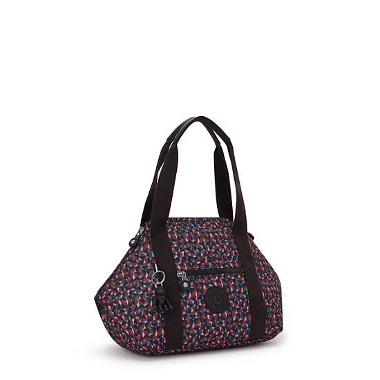Art Mini Printed Shoulder Bag, Happy Squares, large Art Mini Printed Shoulder Bag, Happy Squares, large