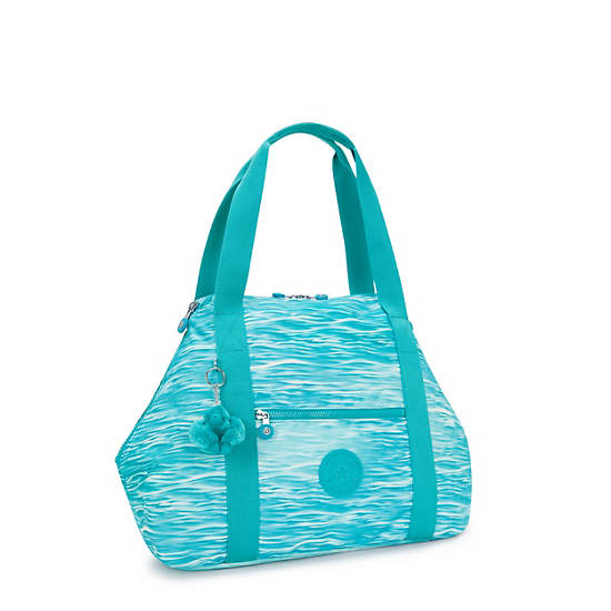 Art Medium Printed Tote Bag, Aqua Pool, large