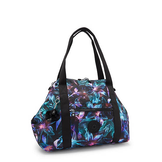 Art Medium Printed Tote Bag, Spectral Orchid, large