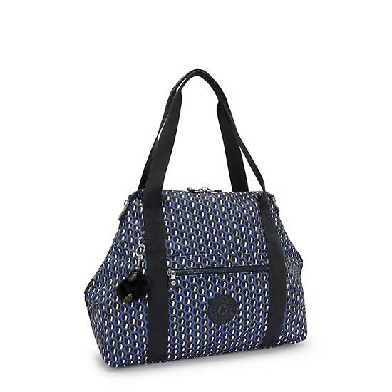 Art Medium Printed Tote Bag - 3D K Blue | Kipling