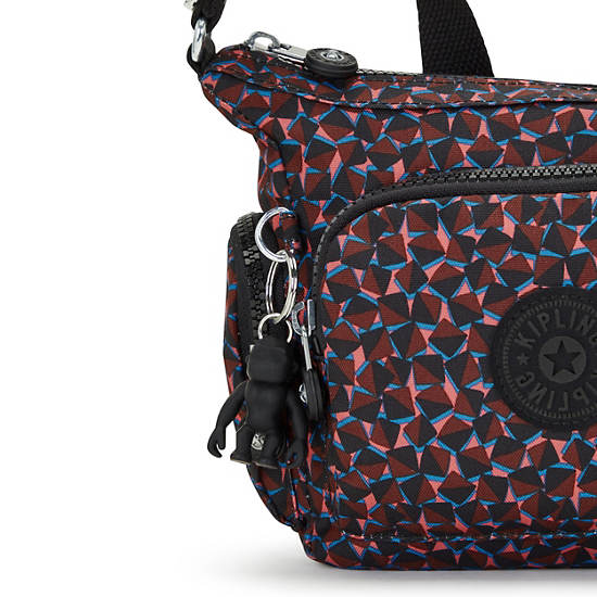 Gabbie Mini Printed Crossbody Bag, Happy Squares, large Gabbie Mini Printed Crossbody Bag, Happy Squares, large