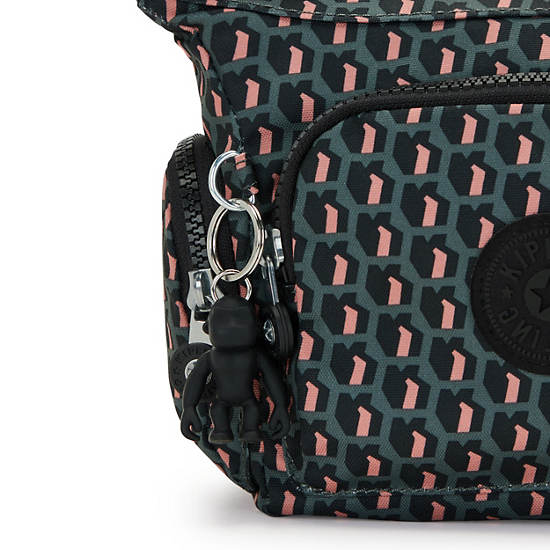 Gabbie Mini Printed Crossbody Bag, 3D K Print, large Gabbie Mini Printed Crossbody Bag, 3D K Print, large