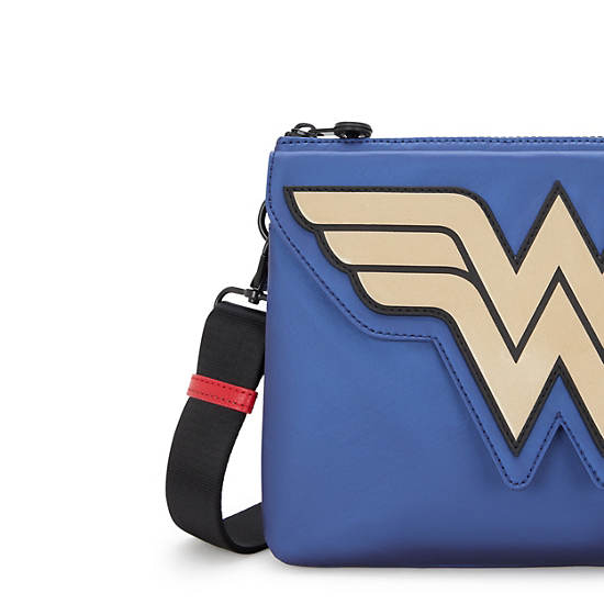 Wonder Woman Riri Lite Flap Crossbody Bag, Imperial Blue Block, large