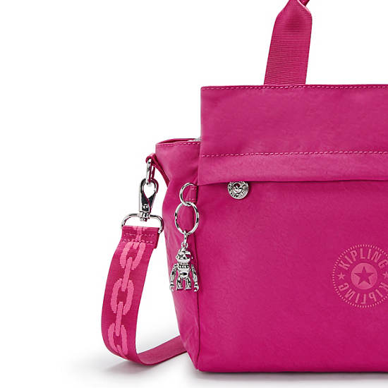 Cool Elysia Medium Satin Shoulder Bag, Fuchsia Night M, large