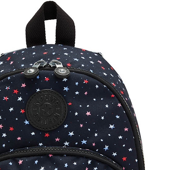 Paola Small Printed Backpack, Black, large
