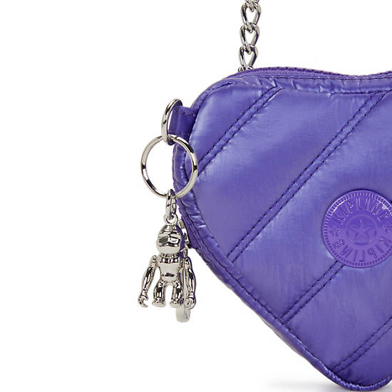 Emily in Paris Jozi Quilted Mini Crossbody Bag, Glossy Lilac, large