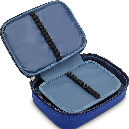 Kipling Unisex Medium Ink Blue Nylon 100 Pens Case AC-3657
