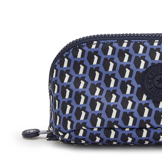 Mirko Small Printed Toiletry Bag, 3D K Blue, large