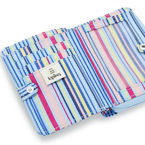 Money Love Printed Small Wallet, Resort Stripes, large