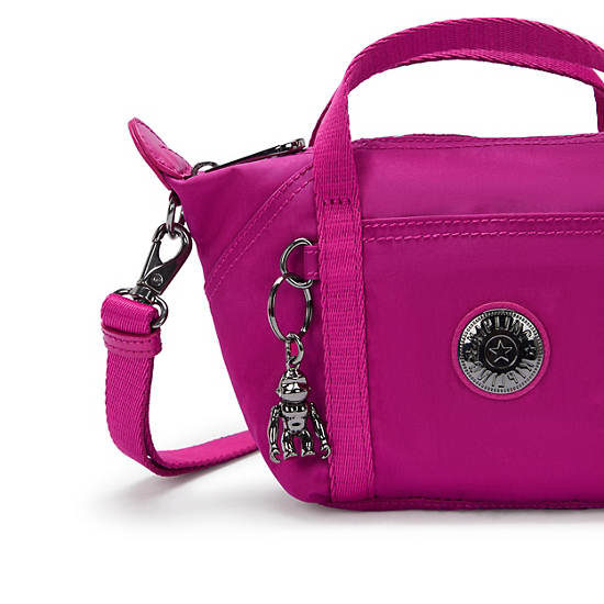 Art Compact Crossbody Bag, Fuchsia Night, large